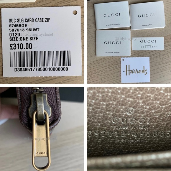 *SOLD* NWT Gucci GG Supreme Ophidia Zip Around Card Case Wallet - Picture 16 of 16